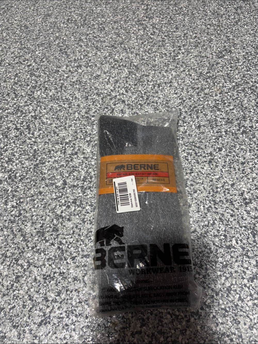 BERNE Gray Crew Work Socks - Cushioned Everyday Comfort